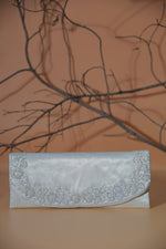 White Glass Beads Handbag