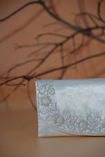 White Glass Beads Handbag