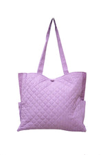Lavender quilted tote bag