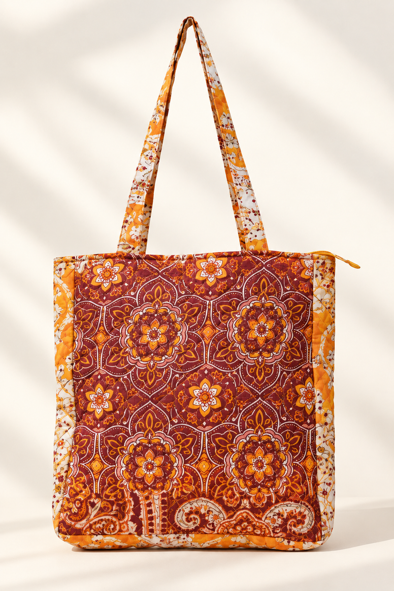 Marigold quilted tote Bag