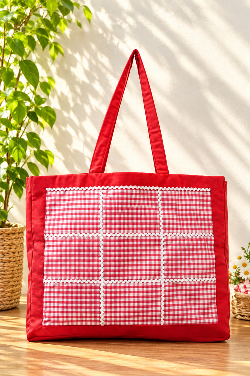 Berry patch pocket tote Bag