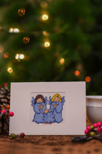 Twin Blue  Angels Card