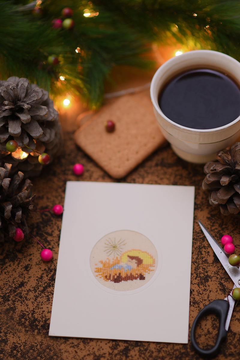 Jesus In A Crib Card(Away in a manger)