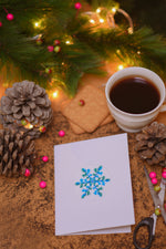 New Bark Snowflake Card (Winter card)