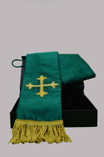Green With Cross Symbol Stole