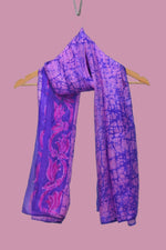 Magenta With Purple Chaotic Lines Scarf