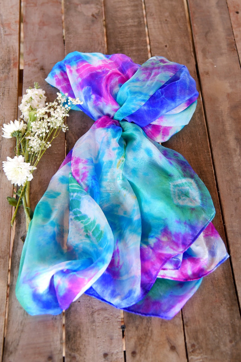 Lightening Bolt Tie-Dye Scarf