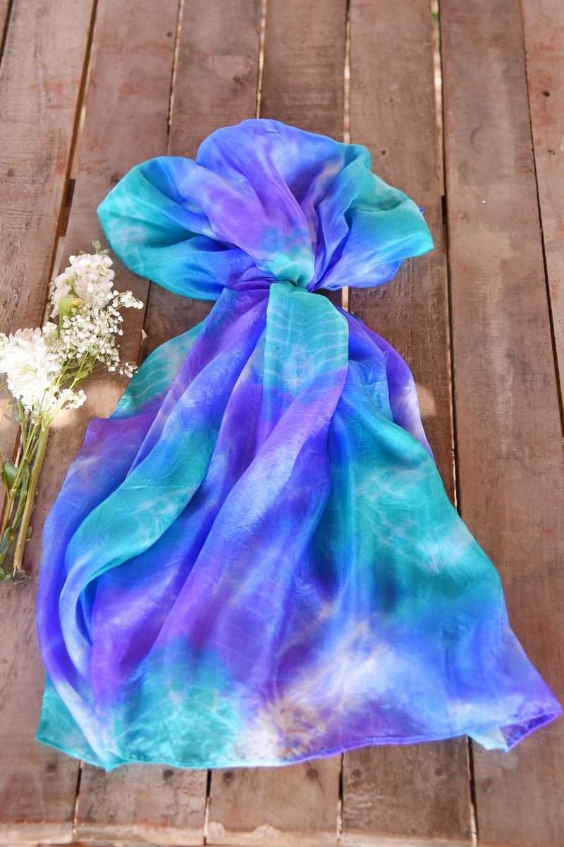 Ocean Tie-Dye Scarf