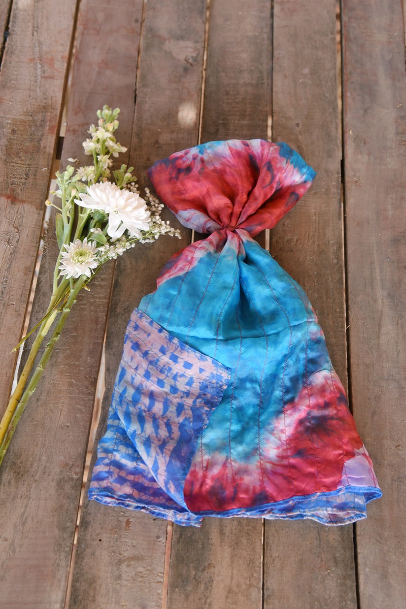Fusion Of Blue & Maroon Scarf