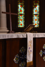 Alpha And Omega Symbol On White Stole