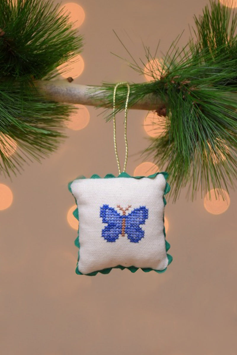 Adonis Blue Butterfly Ornament