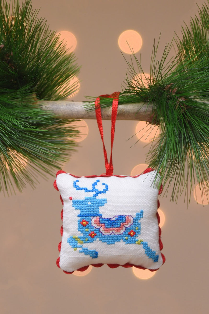 Happy Reindeer Ornament