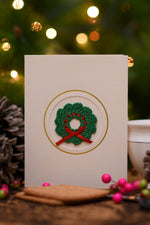 Deep Green Wreath Card