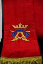 Alpha And Omega Symbol On Red Clergy Stole