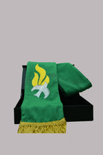 Silver Dove And Flame On Green Stole