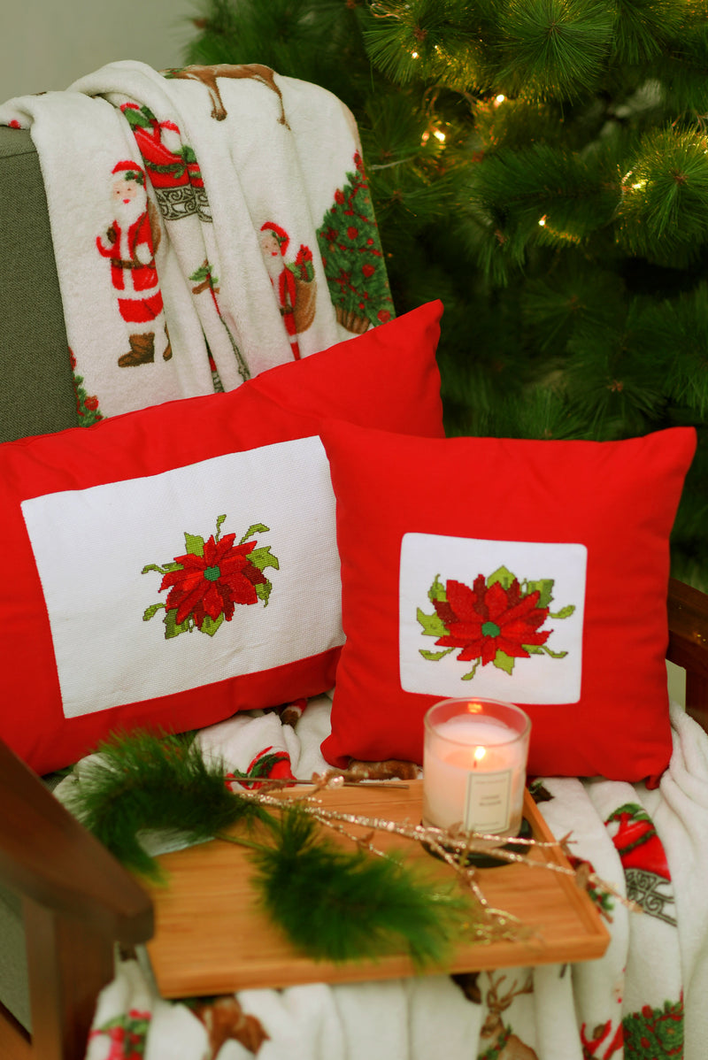 Poinsettias Cushion Set