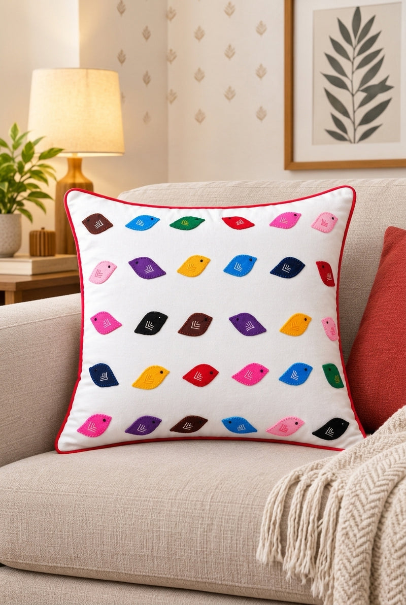 Vibrant Songbirds Cushion Cover