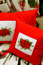 Poinsettias Cushion Set