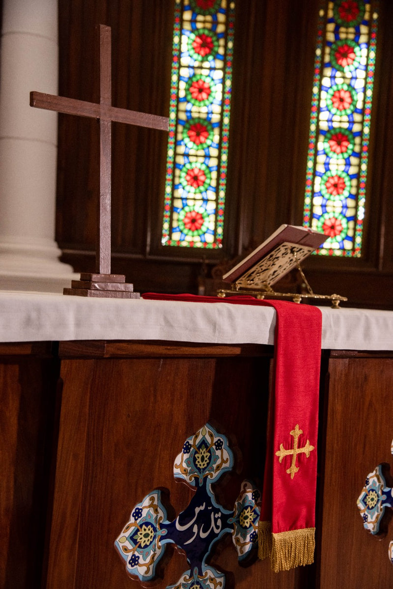 Short Cross On Red Stole