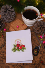 Christmas Burning  Candle Card