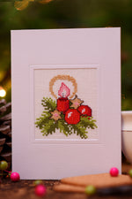 Christmas Burning  Candle Card