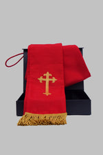 Fleury Cross on Red Stole