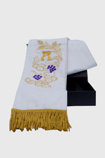 Alpha And Omega Symbol On White Stole