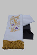 Alpha And Omega Symbol On White Stole
