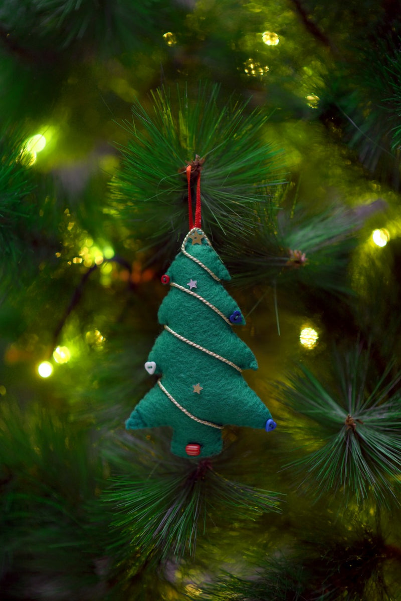 Lush Green Tree With Tiny Beads Ornament