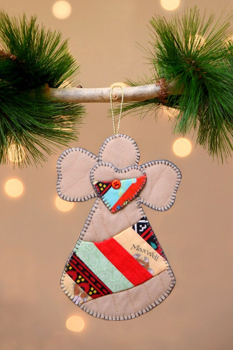 Striped Angel Ornament