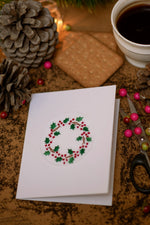 Cherries Wreath Christmas Card