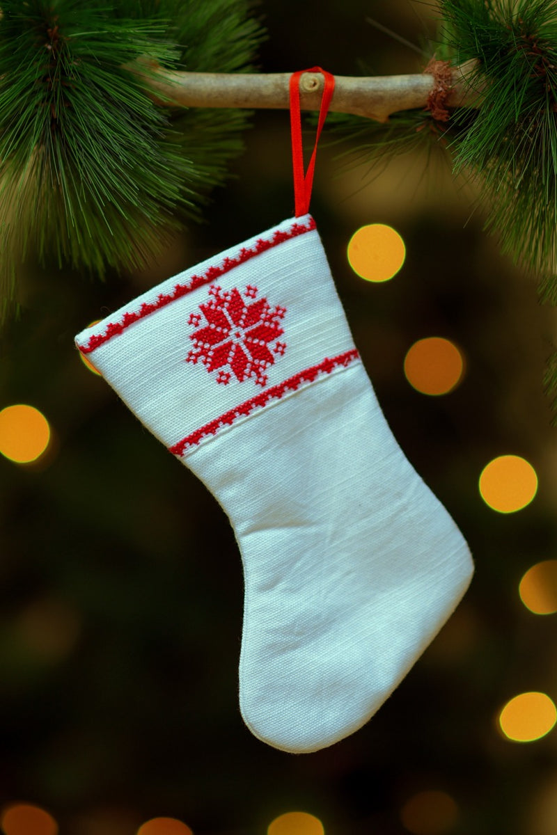 Snowy Stocking Ornament