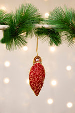 Red Pinecone Ornament